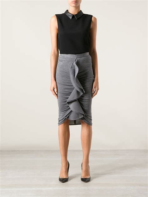 givenchy grey skirt